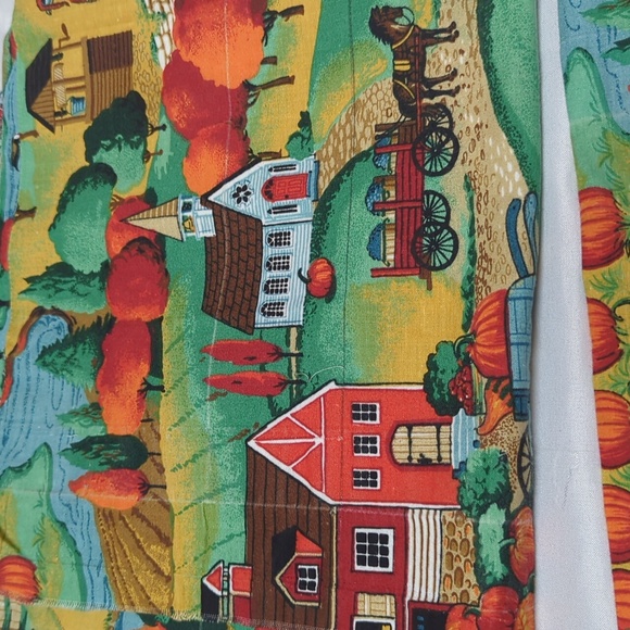 Fabric Stash Joan Kessler "Harvest Country" Vtg Fall Pumpkin Farm 5 Pieces READ - Picture 4 of 7